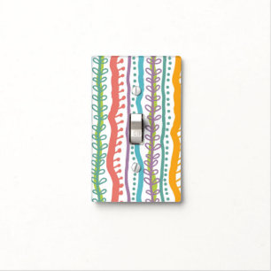 Abstract Stripes Vertical Pattern Light Switch Cover