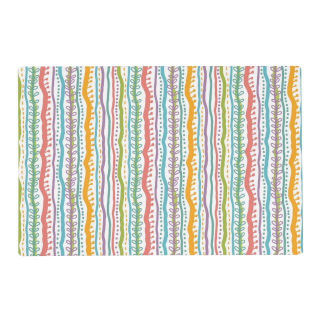 Abstract Stripes Vertical Pattern Placemat (Front)