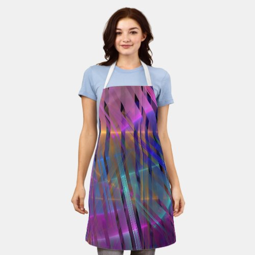 Abstract strips geometric decoration apron