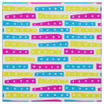 Abstract Strips Pattern - Colors 02 on White Fabric