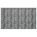 Abstract Strips Pattern - White on Black Fabric