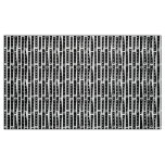 Abstract Strips Vertical Pattern - Black on White Fabric