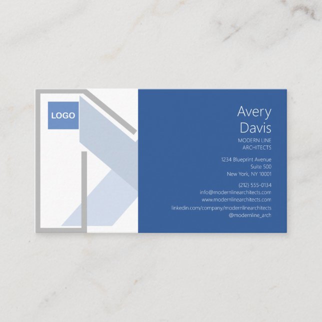 Abstract Structure Architect Business Card (Front)