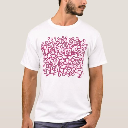 Abstract Structure _ Crimson T_Shirt