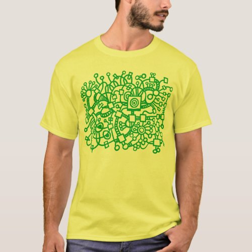 Abstract Structure _ Grass Green T_Shirt