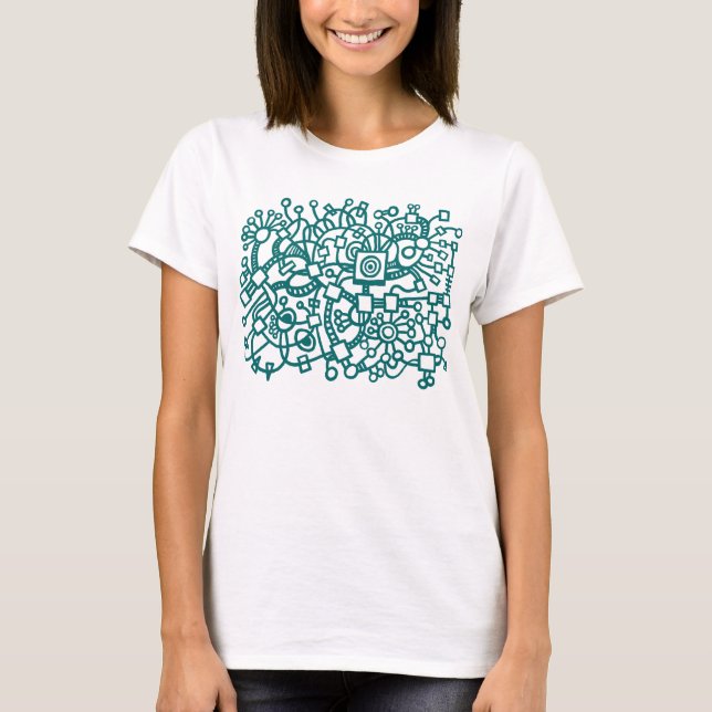 Abstract Structure - Moss Green T-Shirt (Front)