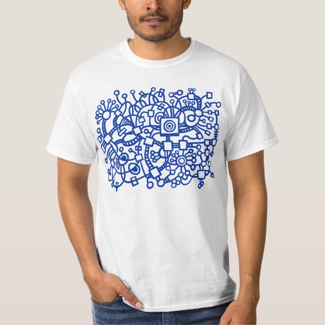 Abstract Structure - Navy Blue T-Shirt (Front)