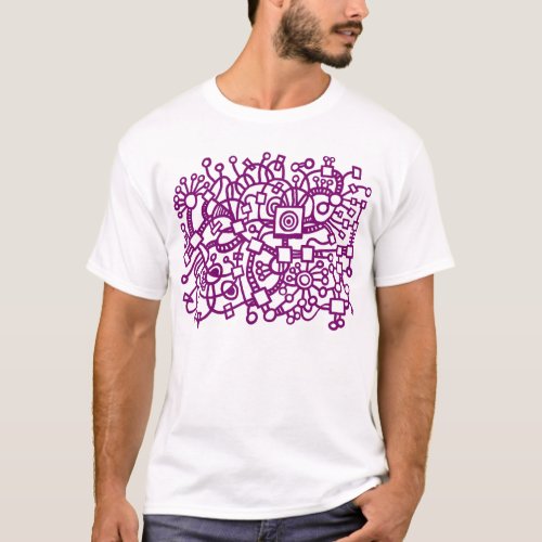 Abstract Structure _ Plum T_Shirt