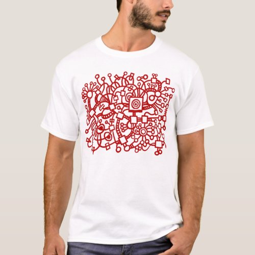 Abstract Structure _ Ruby Red T_Shirt