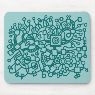 Abstract Structure - Shades of Green Mouse Pad