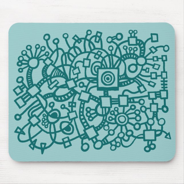 Abstract Structure - Shades of Green Mouse Pad (Front)