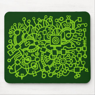 Abstract Structure - Shades of Green Mouse Pad