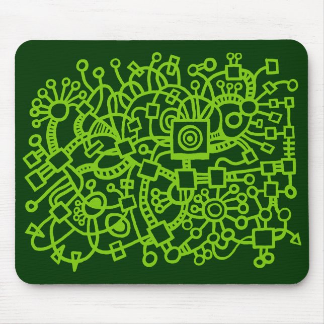 Abstract Structure - Shades of Green Mouse Pad (Front)