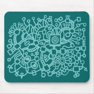 Abstract Structure - Shades of Green Mouse Pad