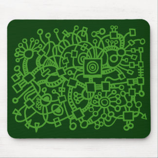 Abstract Structure - Shades of Green Mouse Pad