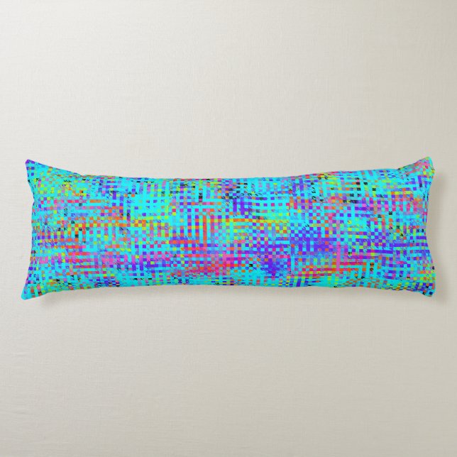 Abstract Structured Chaos Body Pillow (Front)