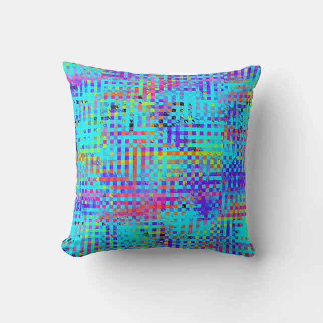 Abstract Structured Chaos Throw Pillow (Front)