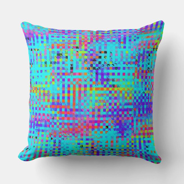 Abstract Structured Chaos Throw Pillow (Front)