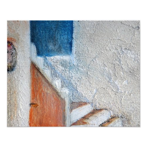 Abstract Stucco  Clay Stairs Photo Print