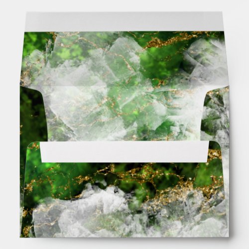 Abstract Stunning Emerald Crystal Agate  Envelope