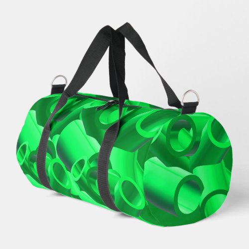 Abstract style of 3d pipes with modern digital art duffle bag