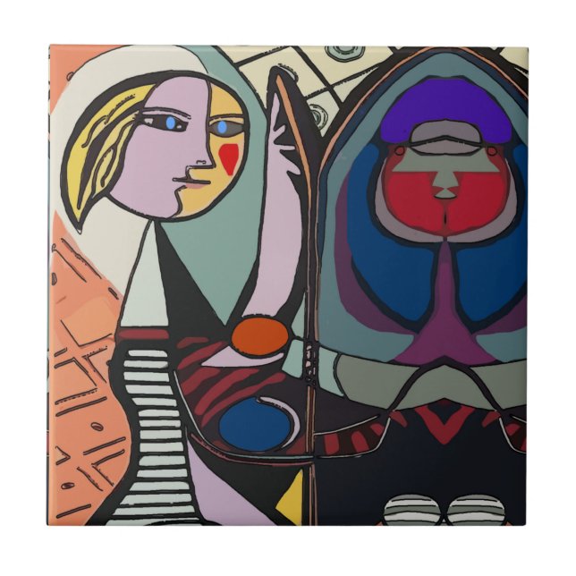 Abstract Style Spanish Tile (Front)