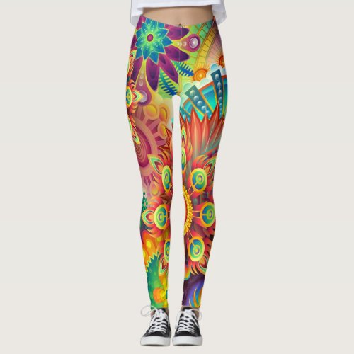 Abstract styled leggings