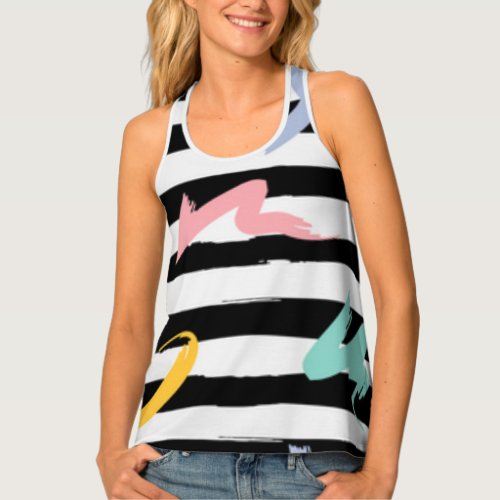Abstract Stylish athleisure Contemporary  Tank Top