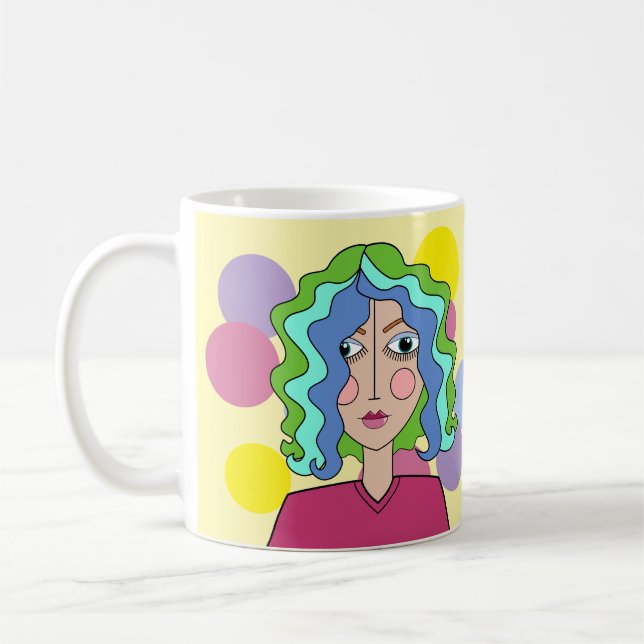 Abstract Stylized Face Mug (Left)