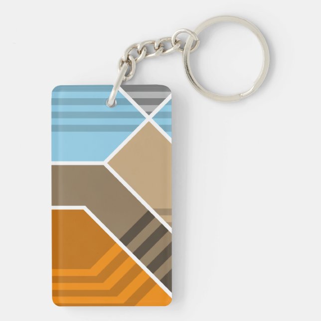 Abstract Subduction Zone Acrylic Key Chain (Back)