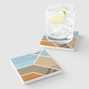 Abstract Subduction Zone Stone Coaster
