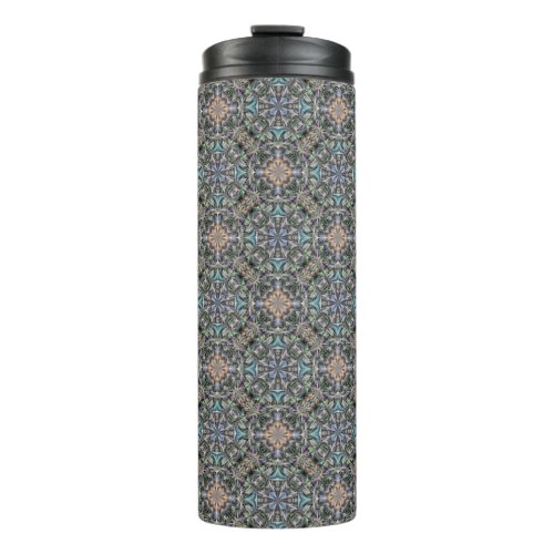 Abstract Succulent Garden Rosette Trellis Pattern Thermal Tumbler