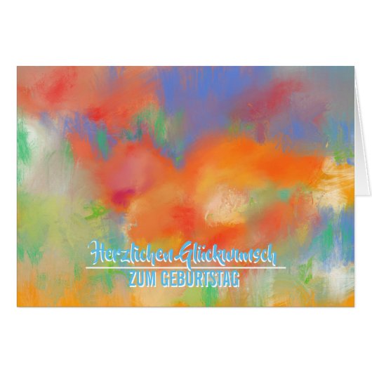 Abstract Summer Bouquet Cards (Front Horizontal)