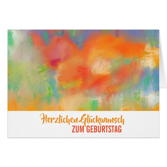 Abstract Summer Bouquet  Cards (Front Horizontal)