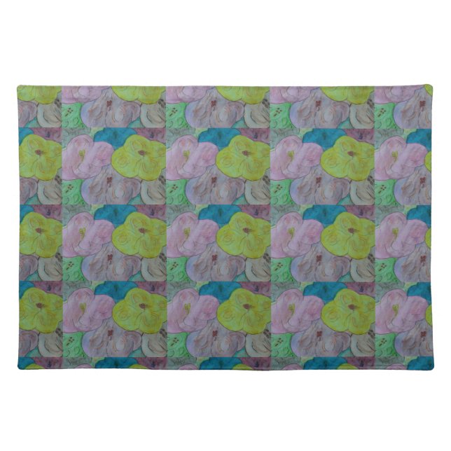 Abstract Summer Floral Placemat (Front)