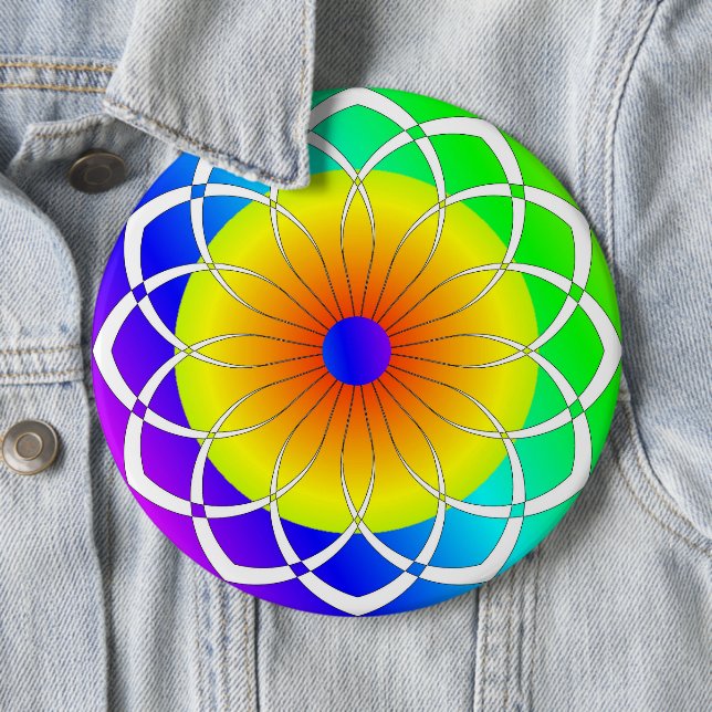 Abstract Summer Flower Button (In Situ)