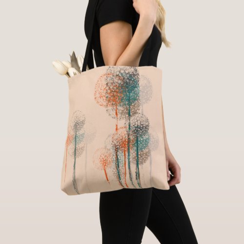 Abstract Summer Flower Trees Tote Bag