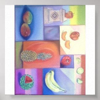 Abstract - Summer Fruit Mix Poster