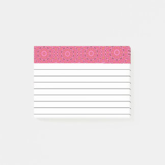 Abstract summer lined post-it notes