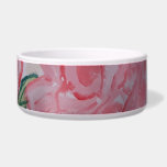Abstract Summer Roses Ceramic Pet Bowl<br><div class="desc">You can tell it is high summer when all the roses bloom in the cottage gardens, spilling their exquisite fragrance onto the warm air. In this charming abstract roses original watercolor art, three beautiful roses are painted in soft pastel shades of pink, red and yellow creating a wonderful summer floral...</div>