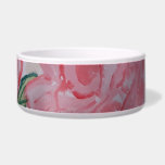 Abstract Summer Roses Ceramic Pet Bowl<br><div class="desc">You can tell it is high summer when all the roses bloom in the cottage gardens, spilling their exquisite fragrance onto the warm air. In this charming abstract roses original watercolor art, three beautiful roses are painted in soft pastel shades of pink, red and yellow creating a wonderful summer floral...</div>