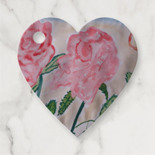Abstract Summer Roses Favor Tags