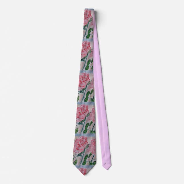Abstract Summer Roses Neck Tie (Front)