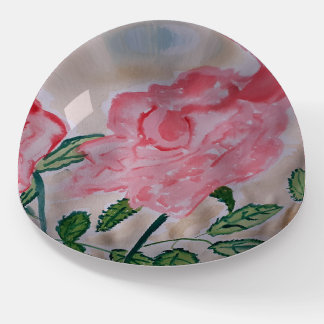 Abstract Summer Roses Paperweight
