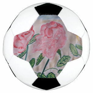 Abstract Summer Roses Soccer Ball