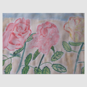 Abstract Summer Roses  Tissue Paper