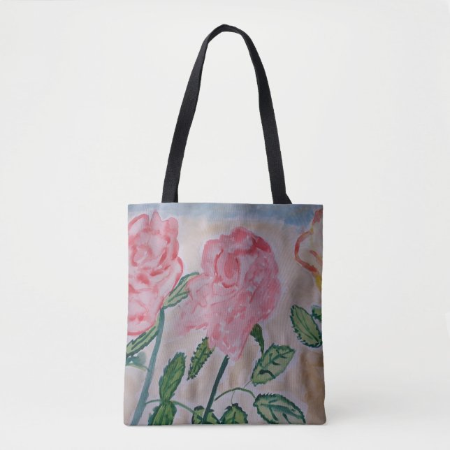 Abstract Summer Roses Tote Bag (Front)