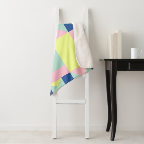 Abstract Summer Vibes Sherpa Blanket