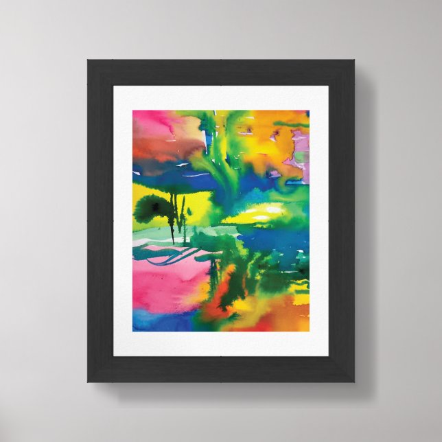 Abstract Summery Watercolor  Framed Art (Framed Front)