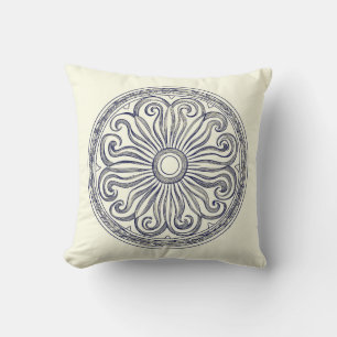 Abstract Sun Design Throw Pillow